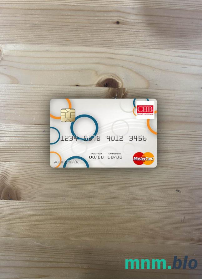 Taiwan Chang Hwa bank wygląd zdjęcia mastercard skan PSD + zdjęcie